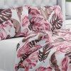 Biante Bavlnené posteľné obliečky Sandra SA-227 Hnedé a staroružové tropické listy na bielom Jednolôžko 140x200 a 70x90 cm