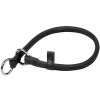 sťahovací škrtiaci veľmi jemný kožený obojok pre psa čierny Obvod krku: 50 cm, širka: 10 mm