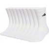 Ponožky adidas Essentials Cushioned Crew Sock 10 Pack White XS