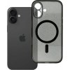 Kryt Clear Mag Cover Case With Camera Protection s MagSafe iPhone 16 Black Glitter