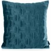 Dekoračná obliečka na vankúš JIE - 05 v tmavotyrkysovej farbe