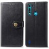 PROTEMIO 20796 LEATHER BUCKLE Peňaženkový obal Motorola Moto G8 Power Lite čierny