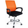 INLEA VALCOR ergonomická kancelárska stolička, čierna/oranžová