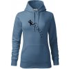 Geocaching Gekoni - Mikina dámská Cape s kapucí - M ( Denim )
