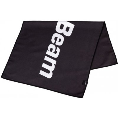 Gymbeam Black mini športový rýchloschnúci uterák 66 x 40 cm čierny