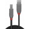 Lindy L36675 USB 2.0 A-B M/M, 5m, černý