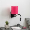 Brilagi Brilagi - LED Nástenná lampa NUBILA 1xE27/25W/230V + LED/3W čierna/ružová BG1558J + záruka 3 roky zadarmo + záruka 3 roky zadarmo