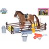 Kids Globe Horses kôň 18 cm stojaci s doplnkami