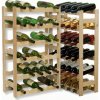 Regál na víno - borovicový stojan - pre 30 fliaš