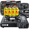 Turistický varič plynový Black 2600 W, 1 horák, skladací s piezo zapaľovaním