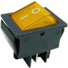Kolískový vypínač MK621 široký 230V pom/žltý