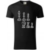 Šachové figúrky kreslené - Tričko z organickej bavlny - 2XL ( Čierna )
