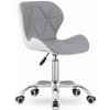 TRENDIE Otočné kreslo z eko kože Manhattan sivo biele