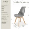 tectake 406094 friederike šedá 4 ks