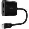 Belkin USB-C adaptér/rozdvojka 1x USB-C M/ 1x USB-C F napájení 60W + 1x 3,5mm jack NPA004btBK