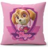 CARBOTEX - Dievčenská obliečka na vankúš Tlapková - patrola Paw Patrol - Skye - ružový / 40 x 40 cm