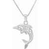 Eppi Strieborný prívesok v tvare delfina Enya P35598