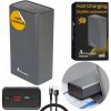 Powerbanka 30000 mAh strieborná 65W PD USB-C Extralink