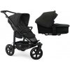 TFK Mono3 2v1 Black Combi carrycot + Seat unit Nafukovacie kolesá Hlboká vanička Anthracite with Red Higlights