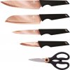 Sada kuchynských nožov s nožnicami 5 dielna Berlingerhaus Black Rose Collection BH-2652