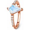 Kráľovský módny prsteň 14k zlato Vermeil GU-DR14610R-ROSEGOLD-MOONSTONE-ZIRCON Veľkosť: 6 (EU: 51-53)
