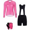 RIVANELLE Cyklistický mega set - VICTORIOUS - čierna/ružová