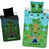 Jerry Fabrics Obliečky Minecraft Jungle Fight svietiaci efekt 140x200, 70x90 cm