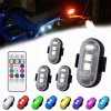 4x Bezdrôtové VÝSTRAŽNÉ SVIETIDLÁ STROBOSKOP Farba LED s diaľkovým ovládaním