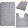 Kúpeľňová predložka Severno Home mikrovlákno sivá 2 ks protišmyková