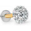 Danfil Labreta Piercingové náušnice DF 5987 z bieleho zlata s diamantmi