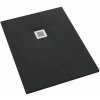 Schedpol Kalait Black Stone obdĺžniková sprchová vanička + zástena 160x90 cm čierna 3.3121/C/ST-M2