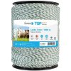 Lanko pre elektrický ohradník, priemer 3 mm, zeleno-biely, dĺžka 1000 m, 0,1 Ω/m