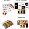 Orion Sada 16ks koreničiek DECOR 120ml + 4ks organizér na koreničky VASKY - NEREZ + sada 16ks štítkov