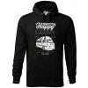 Happy Camper mikina pánska Cape s kapucňou čierna