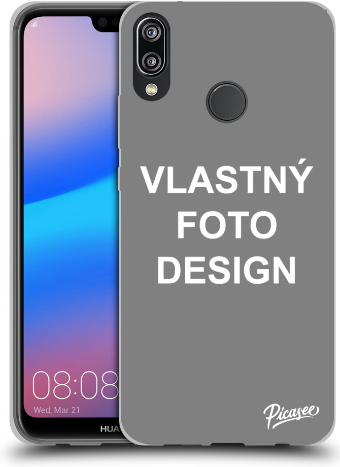 Púzdro Picasee silikónové Huawei P20 Lite Vlastný design/motiv čiré