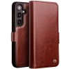 Puzdro kožené QIALINO na Samsung Galaxy S24 Plus hnedé