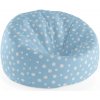 Sablio Sedací vak Cocoon Biele bodky na modrej - 75 x 45 x 35 cm