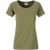 James & Nicholson (Daiber) Klasické dámske tričko z biobavlny 8007 - Khaki | M