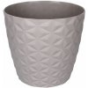 Plastkon Crystal Mat dekoratívny kvetináč sivá 16cm