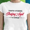 Tričko s potlačou STRÁŽNY ANJEL Pánsky Biela XS