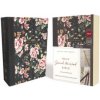 NKJV, Journal the Word Bible, Cloth Over Board, Gray Floral, Red Letter Edition, Comfort Print: Reflect, Journal, or Create Art Next to Your Favorite (Thomas Nelson)(Pevná)