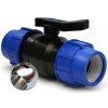 Ventil na PE 25 mm s kovovou guľou