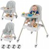Stolička na kŕmenie Harmony 4v1 sivá