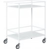 Vozík Vita, 2 police, biely, biely rám 68x40x79 cm