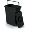 KEDEN SYSTEMA BASIC FLAP čierny odpadkový kôš s vekom 10l