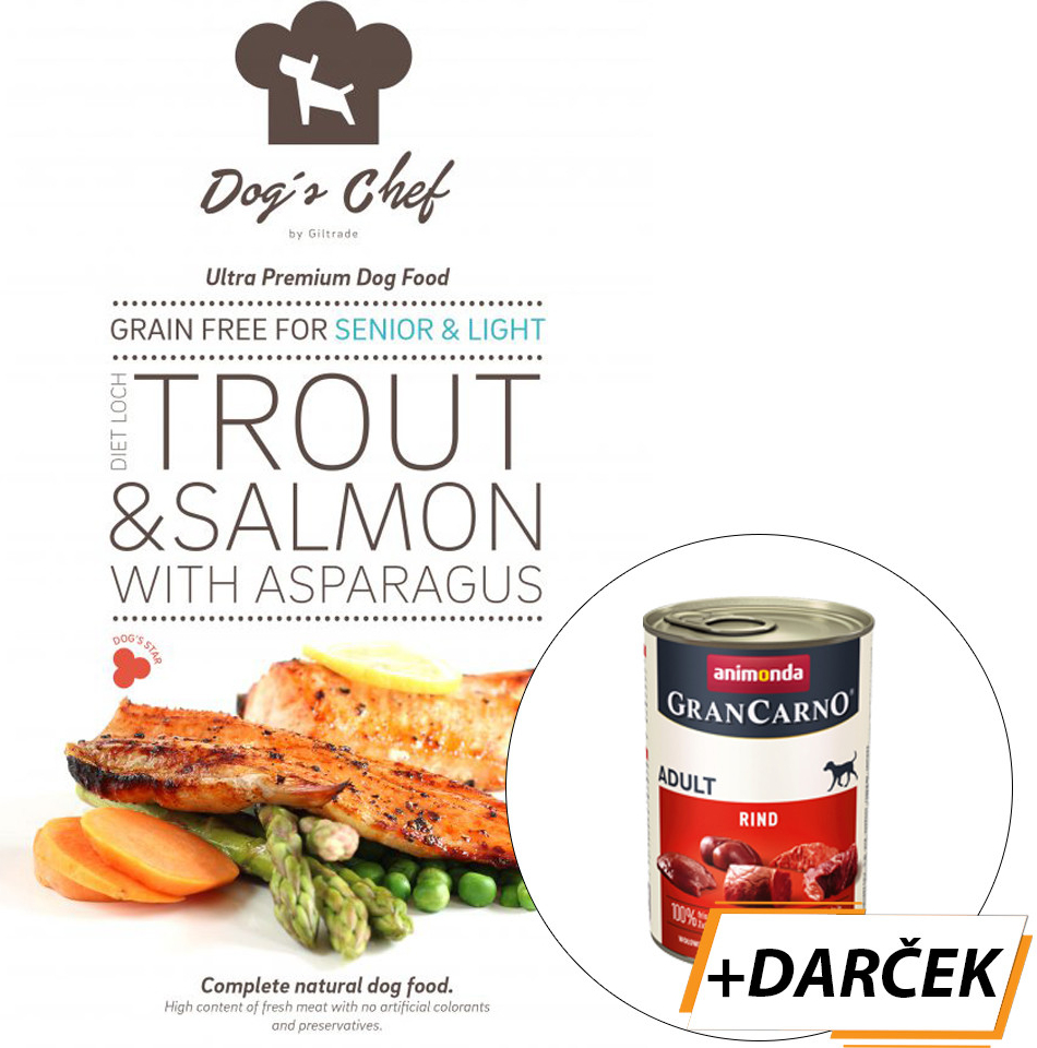 Dog´s Chef Diet Loch Trout & Salmon with Asparagus 6 kg