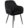 Jedálenská stolička SEVILLA zamatová, čierna