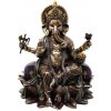 MystiCalls Soška Ganéši na lotosovém trůnu, 20cm
