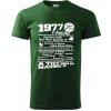 1977 v kocke - Klasické pánske tričko vyššej gramáže - M ( Fľaškovozelená )
