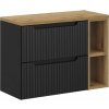 Súprava skrinka Comad Nova Black NOVA BLACK D2 82-60-2S, skrinka Comad Nova Oak NOVA OAK 81-20-39, NOVA OAK A 89-80